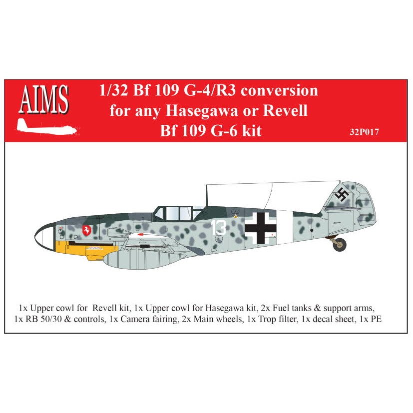 【新製品】32P017 メッサーシュミット Bf109G-4/R3 コンバージョンセット 汎用