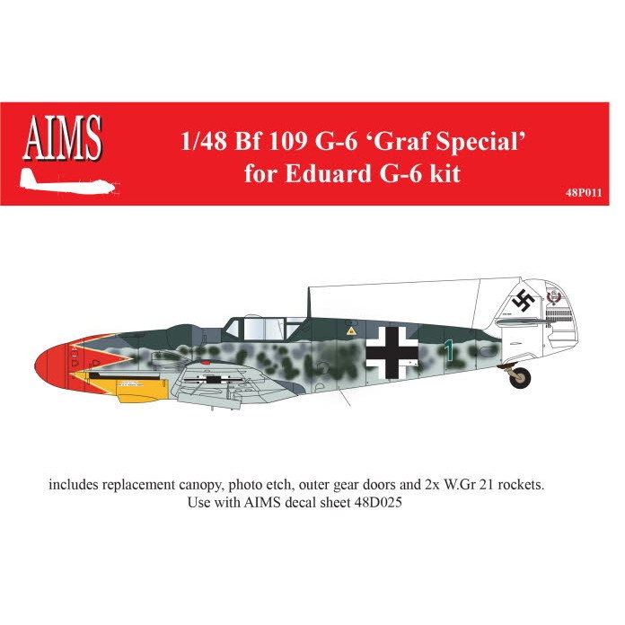 【新製品】48P011 メッサーシュミット Bf109G-6 グラーフスペシャル エデュアルド用