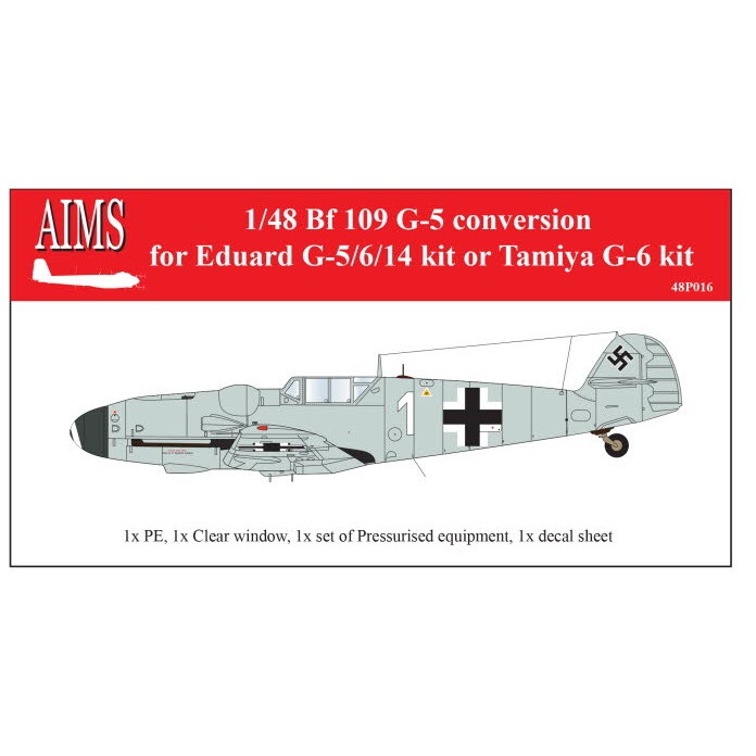 【新製品】48P016 メッサーシュミット Bf109G-5 コンバージョンセット エデュアルド/タミヤ用