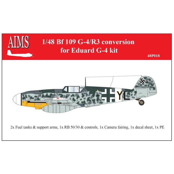 【新製品】48P018 メッサーシュミット Bf109G-4/R3 コンバージョンセット エデュアルド用