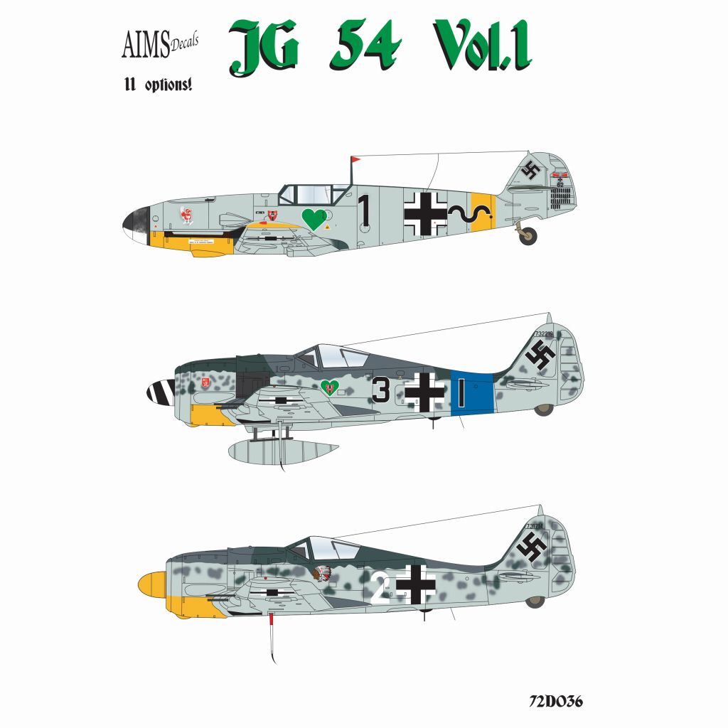 【新製品】72D036 WWII ドイツ空軍 JG54 Vol.1