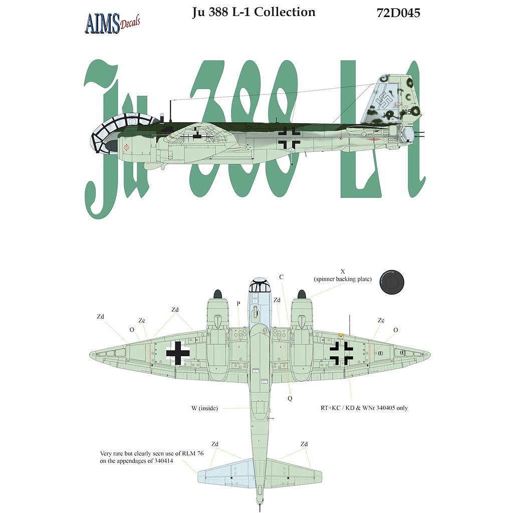 【新製品】72D045 ユンカース Ju388L-1
