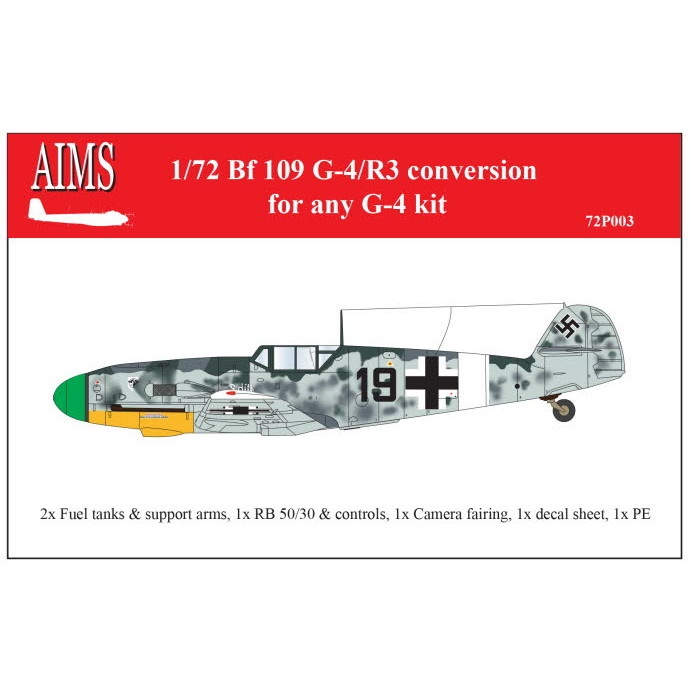 【新製品】72P003 メッサーシュミット Bf109G-4/R3 コンバージョンセット 汎用