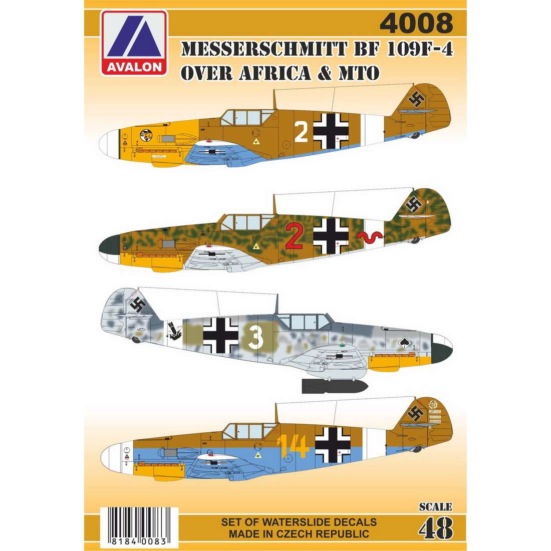 【新製品】4008 メッサーシュミット Bf109F-2/F-4 北アフリカ&地中海