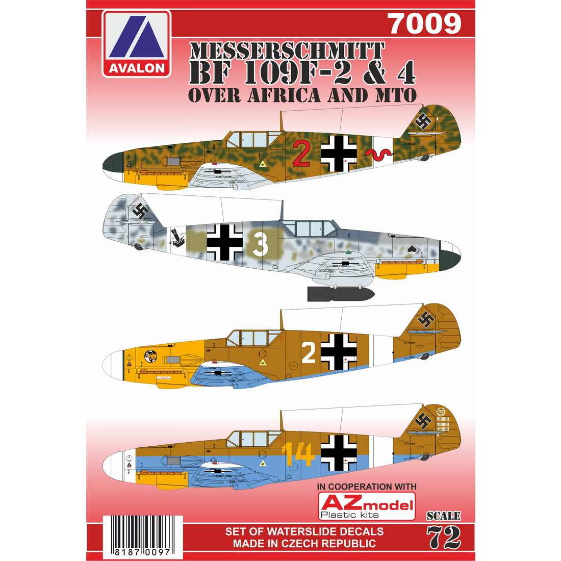 【新製品】7009)メッサーシュミット Bf109F-2/4 アフリカ戦線&地中海作戦戦域