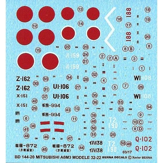 【新製品】BD144-20)A6M3 零式艦上戦闘機三二型/二二型