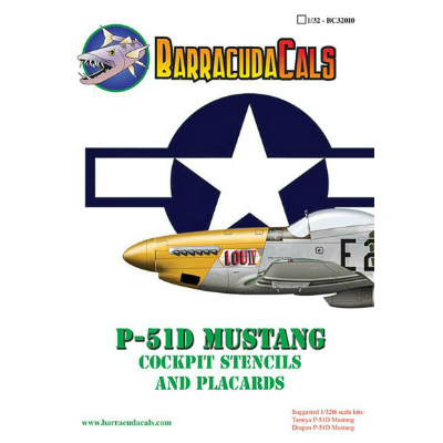 【新製品】32010)P-51D マスタング コクピットステンシル