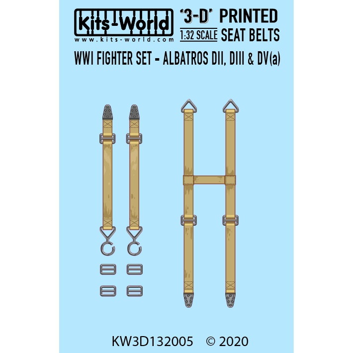 【新製品】KW3D0005 アルバトロスDII、DIII、DV(ａ)シートベルトセット（3Dデカール）