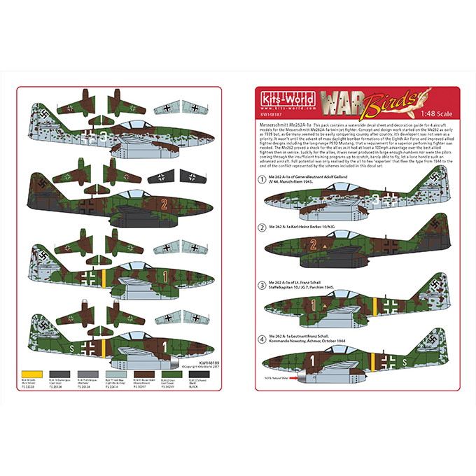 【新製品】KW148187 メッサーシュミット Me262A-1a アドルフ・ガーランド空軍中尉
