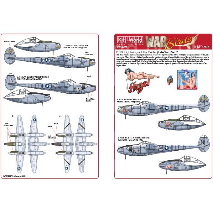 【新製品】KW148207 ロッキード P-38L ライトニング 太平洋戦線後期