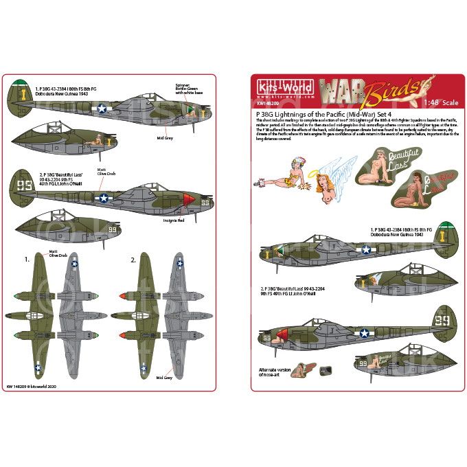 【新製品】KW148209 ロッキード P-38G ライトニング