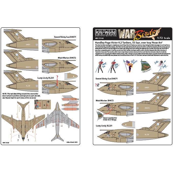 【新製品】KW172160 ハンドレページ ヴィクター K.2 タンカー 55Sqn. 湾岸戦争 ノーズアート Pt.1