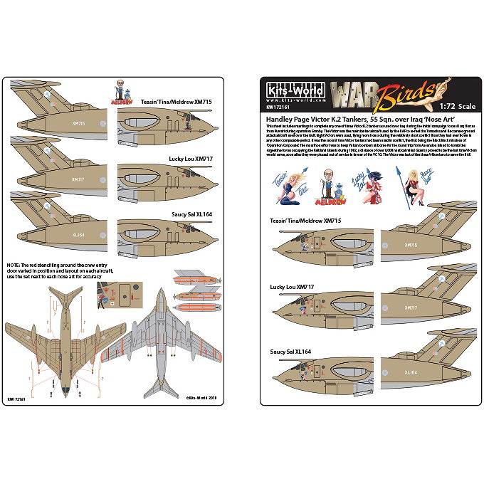 【新製品】KW172161 ハンドレページ ヴィクター K.2 タンカー 55Sqn. 湾岸戦争 ノーズアート Pt.2