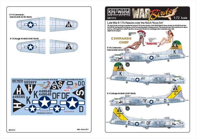 【新製品】KW172173 ボーイング B-17G フライングフォートレス ノーズアート