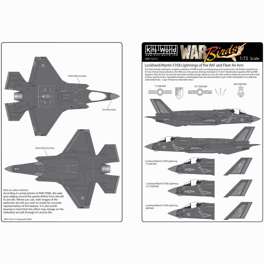 【新製品】KW172212 イギリス空軍/海軍 ロッキード・マーティン F-35B ライトニングII