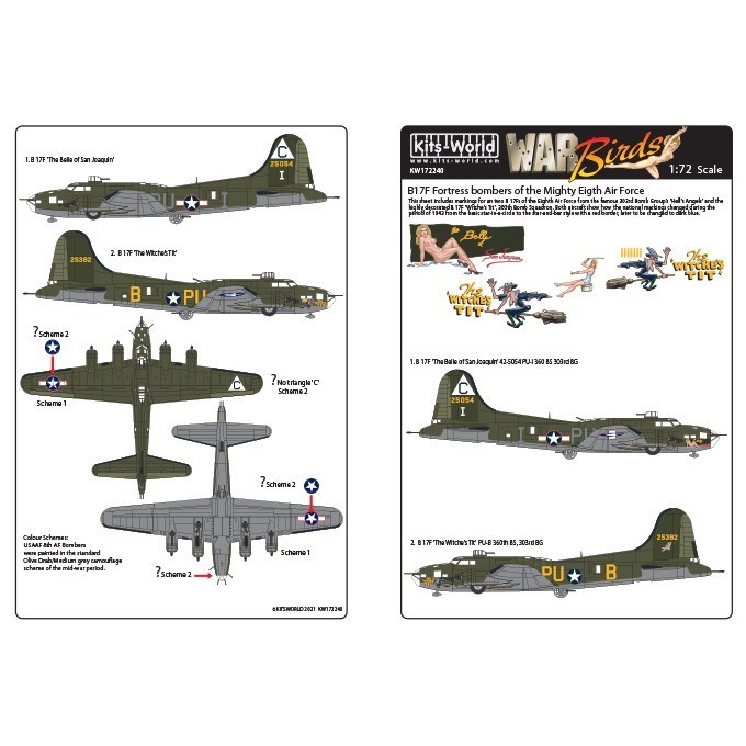 【新製品】KW172240 ボーイング B-17F フライングフォートレス