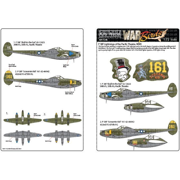【新製品】KW172248)ロッキード P-38F ライトニング