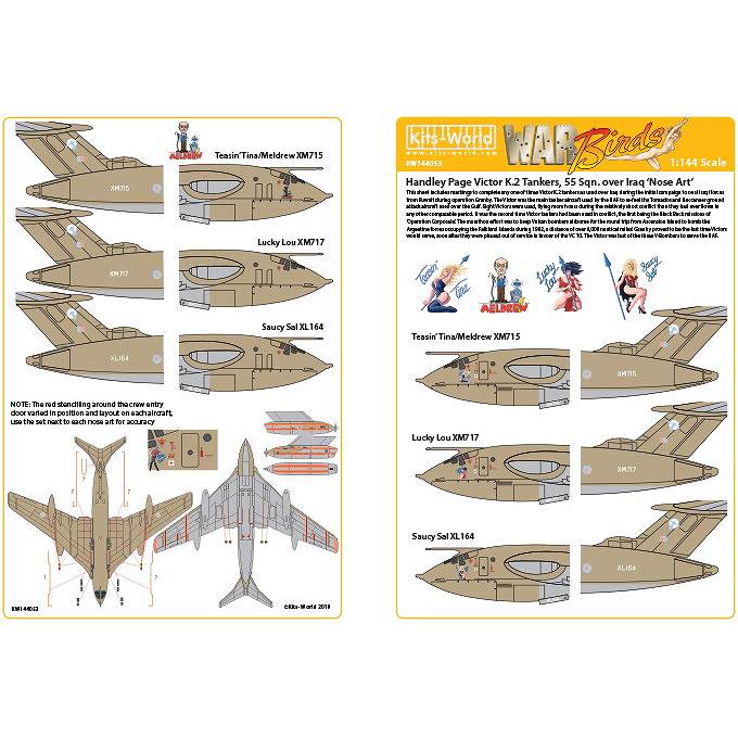 【新製品】KW144053 ハンドレページ ヴィクター K.2 タンカー 55Sqn. 湾岸戦争 ノーズアート