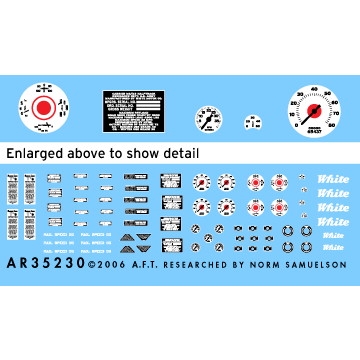 【新製品】AR35230 WWII アメリカ M2/M3 ハーフトラック メーター&注意書デカール