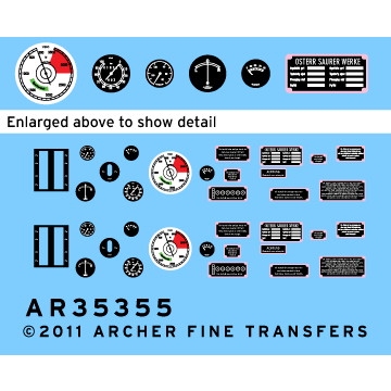 【新製品】AR35355 WWII ドイツ Sd.Kfz.10/5 ハーフトラック メーター&注意書デカール