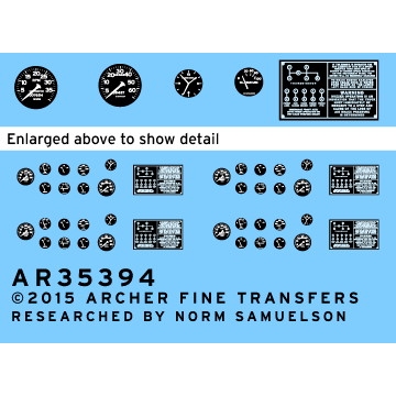 【新製品】AR35394 WWII アメリカ ホワイト 666 トラック メーター&注意書デカール