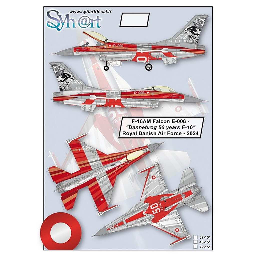 【新製品】32151 デンマーク空軍 F-16AM ファイティングファルコン E-006 ダンネブロ 50周年