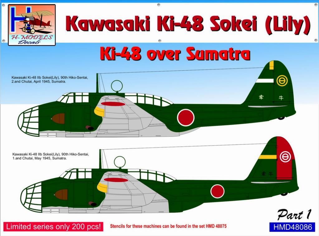 【新製品】HMD48086)九九式双発軽爆撃機 ｢スマトラ島上空パート1｣ (2機分)