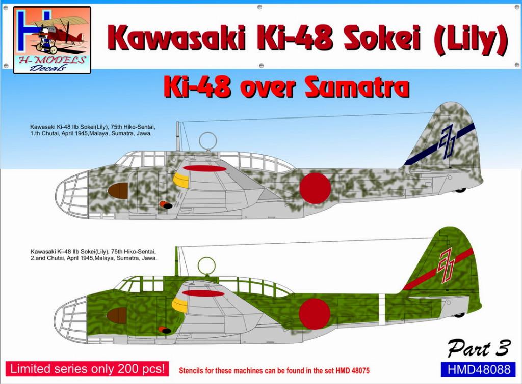 【新製品】HMD48088)九九式双発軽爆撃機 ｢スマトラ島上空パート3｣ (2機分)