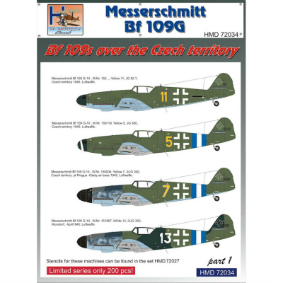 【新製品】HMD72034)メッサーシュミット Bf109s Over the Czech Territory Part.1