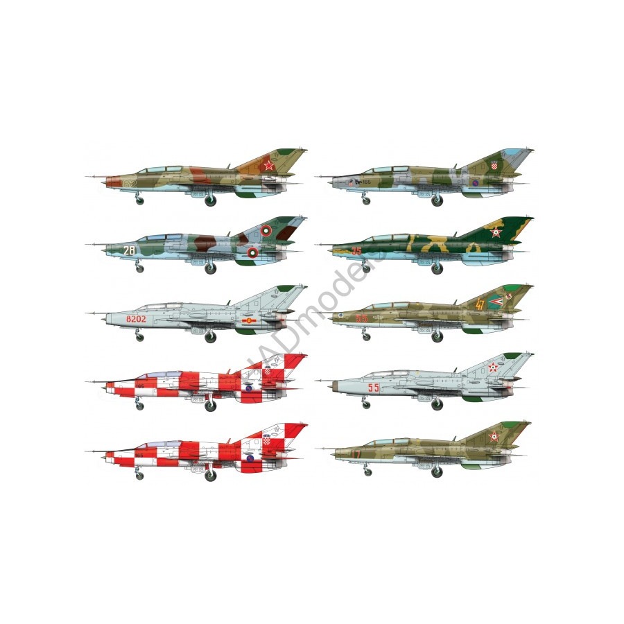 【新製品】D72145 MiG-21UM フィッシュベッド ロシア・ブルガリア・ベトナム・クロアチア・ハンガリー