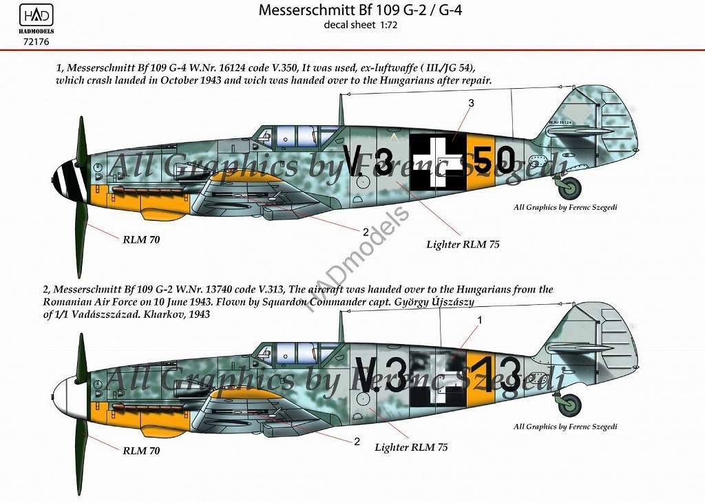 【新製品】D72176)メッサーシュミット Bf109G-2/G-4