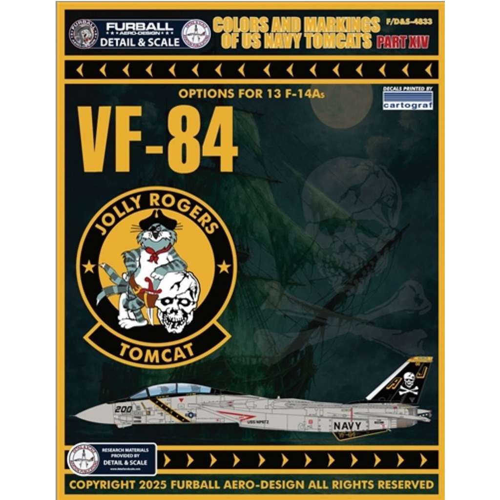 【新製品】ディテール&スケール F/D&S-4833 1/48 マクドネル・ダグラス F-14A トムキャット VF-84 ジョリーロジャース Pt.XIV
