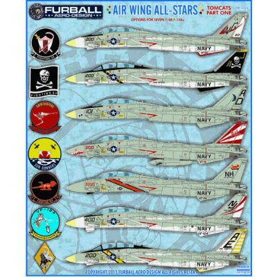 【再入荷】48-021)F-14A トムキャット AIR WING ALL-STARS