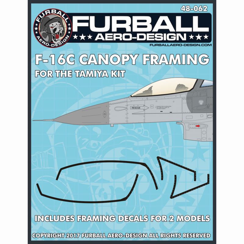 【新製品】48-062)F-16CJ ファイティングファルコン キャノピーフレーム