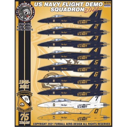 【新製品】48-079 アメリカ海軍 フライトデモ スコードロン 2021 ブルーエンジェルス