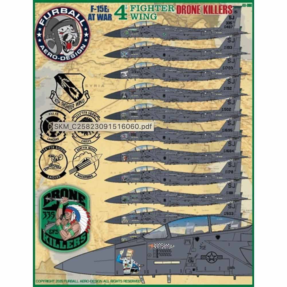 【新製品】48-098 マクドネル・ダグラス F-15E ストライクイーグル 戦時 第4戦闘航空団 ドローンキラー