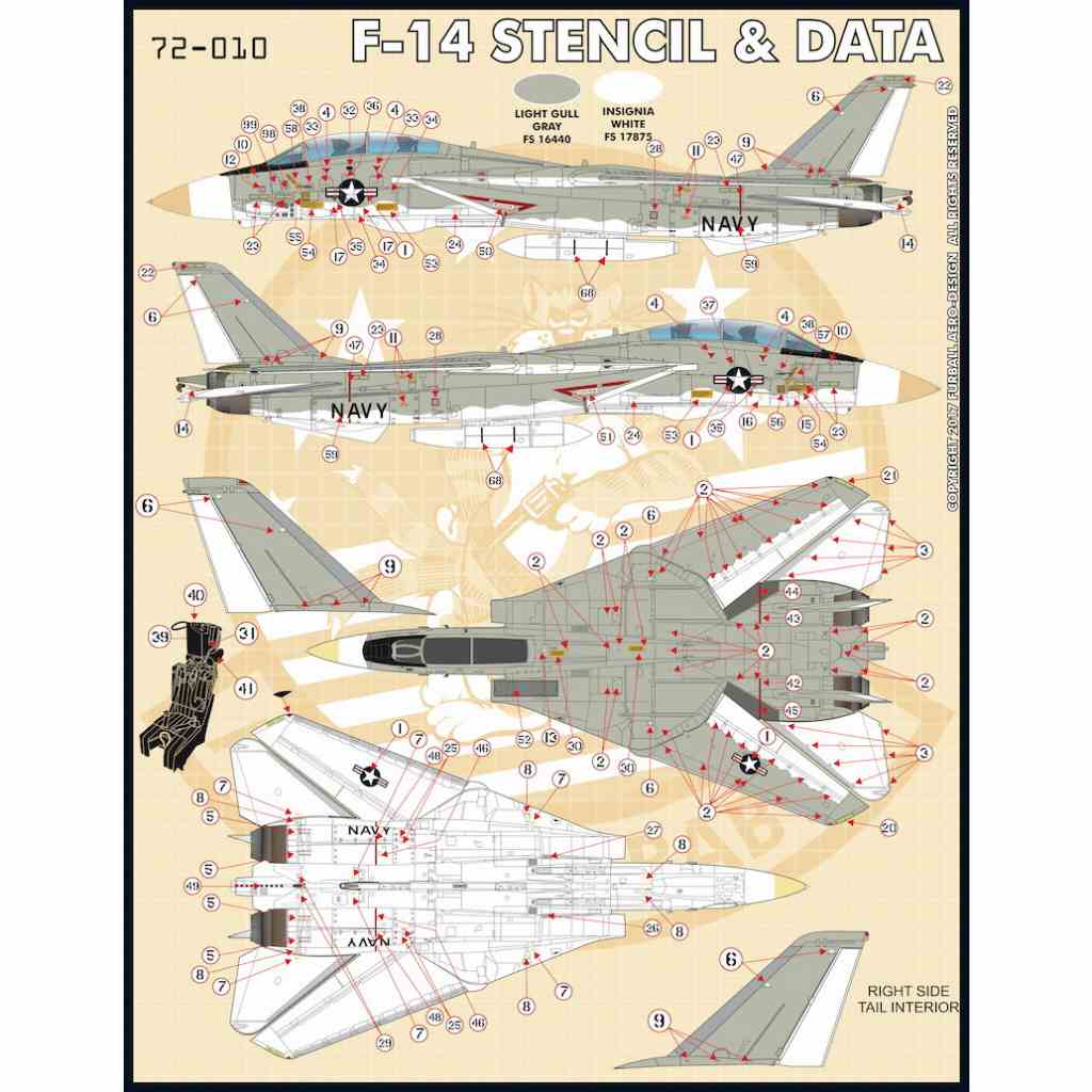 【新製品】72-010 F-14 トムキャット ステンシル&データ