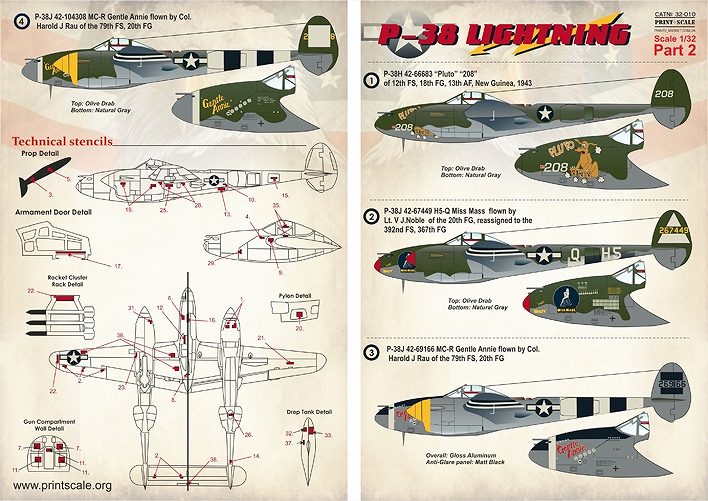 【新製品】32010)P-38 ライトニング Pt.2