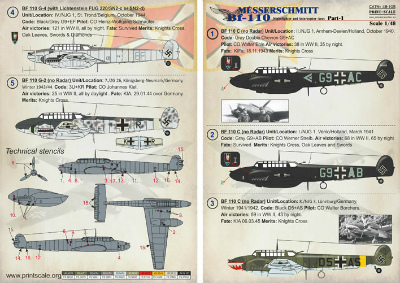 【新製品】48105)メッサーシュミット Bf110C/G-2/G-4 Part.1