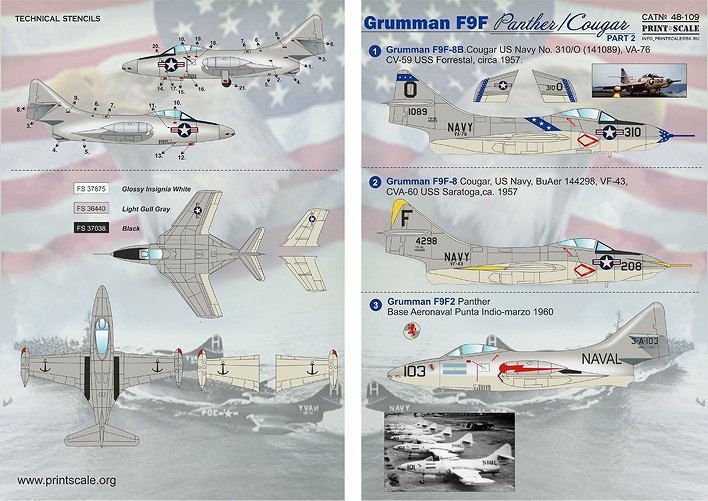【新製品】48109)グラマン F9F パンサー/クーガー Pt.2