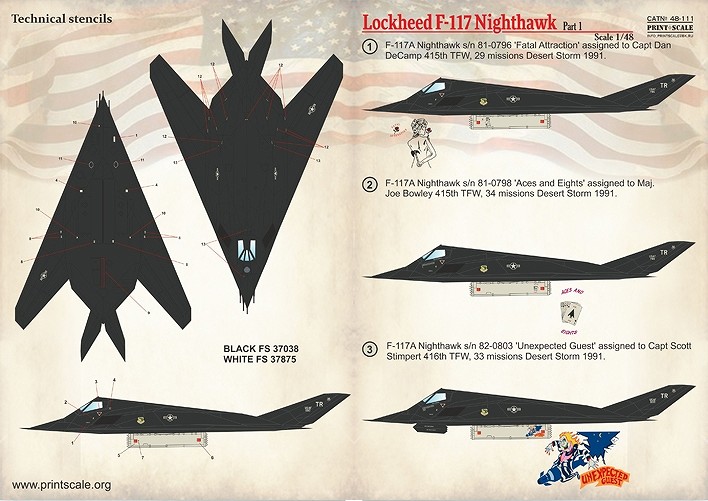 【新製品】48111)ロッキード F-117 ナイトホーク Pt.1