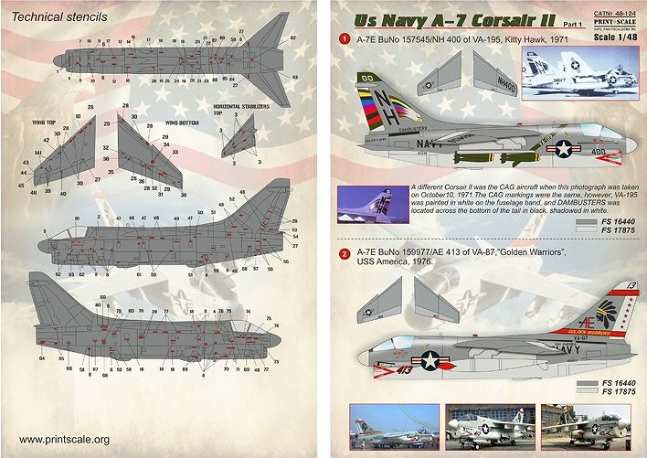 【新製品】48124)LTV A-7 コルセアII アメリカ海軍 Pt.1