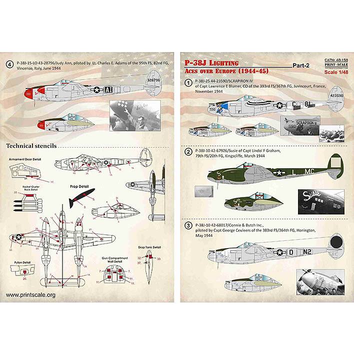 【新製品】48158 P-38J ライトニング ヨーロッパ(1944-45) Part2