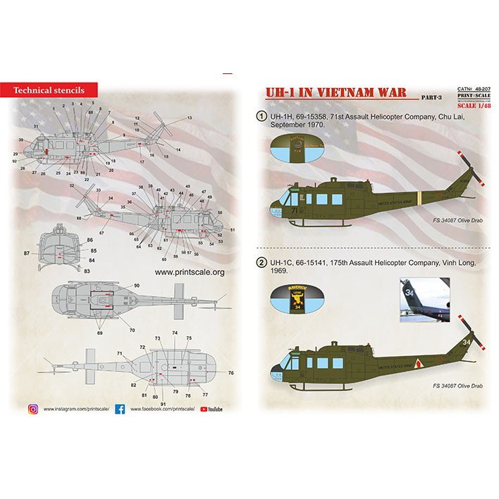 【新製品】48207 ベル UH-1 イロコイ ベトナム戦争 Pt.3