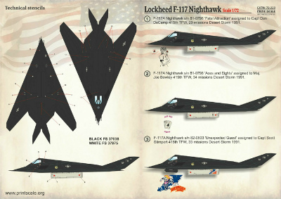【新製品】72223)ロッキード F-117 ナイトホーク