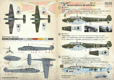 【新製品】72228)メッサーシュミット Bf110 エース Part.2
