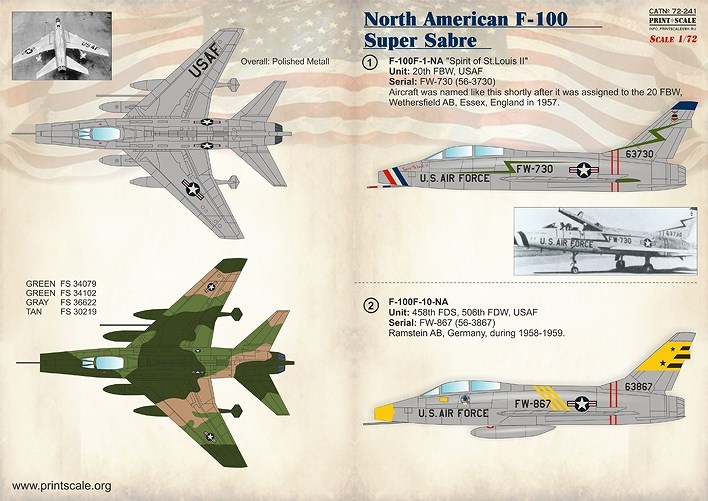 【新製品】72241)ノースアメリカン F-100 スーパーセイバー