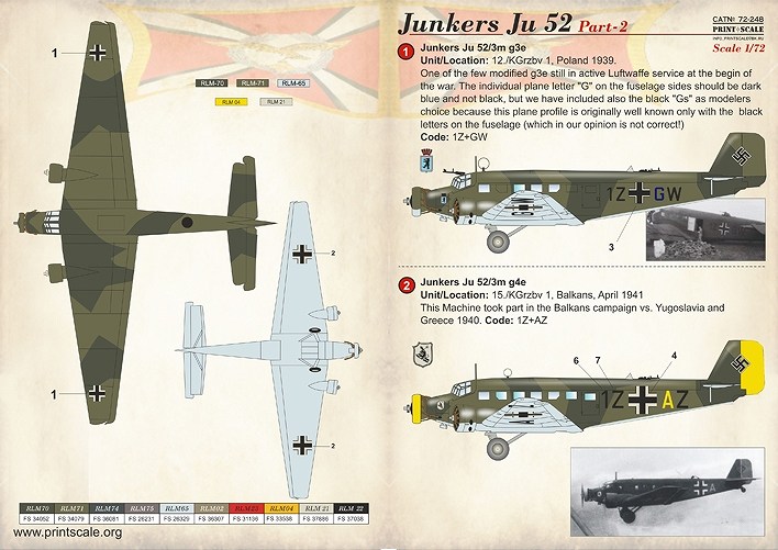 【新製品】72248)ユンカース Ju52 Pt.2