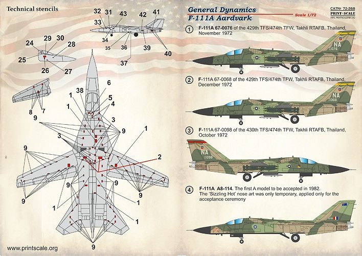 【新製品】72268)ジェネラルダイナミクス F-111A アードバーク