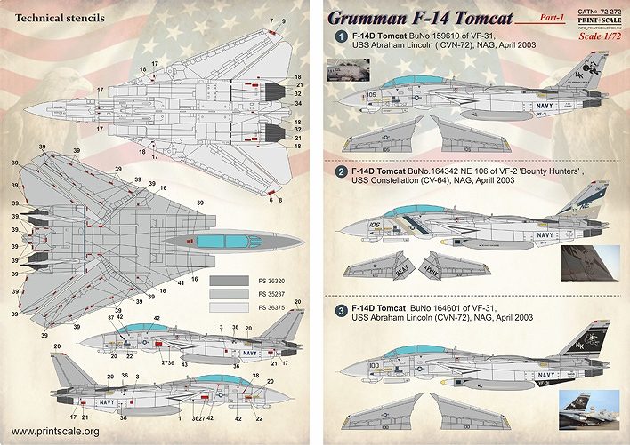【新製品】72272)グラマン F-14D トムキャット Pt.1